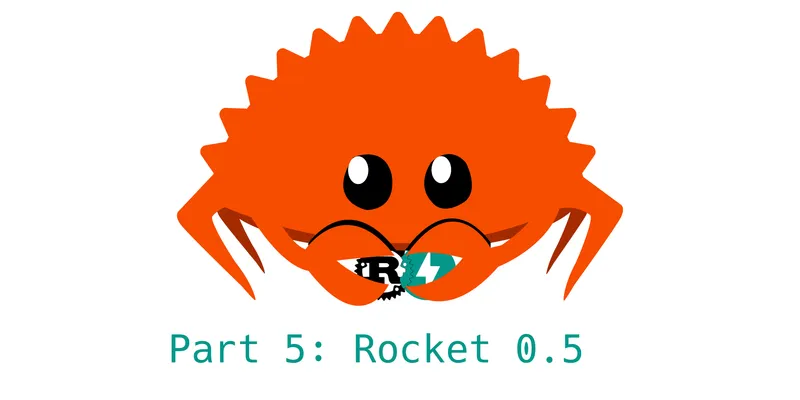 The Rust mascot 'Ferris the Crab' holds the logos for FastAPI and Rust and is smooshing them together.